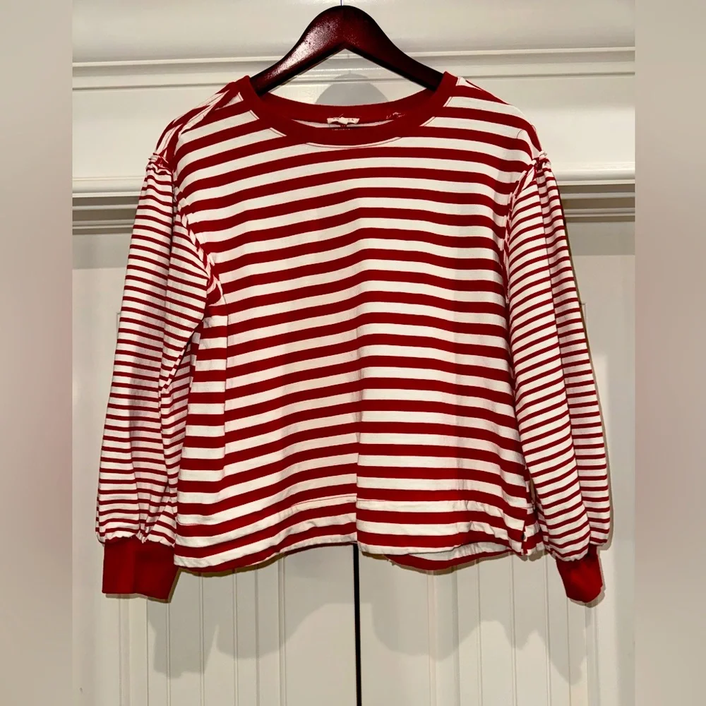 JODIFL Red and White Striped Top - Picture 1 of 6